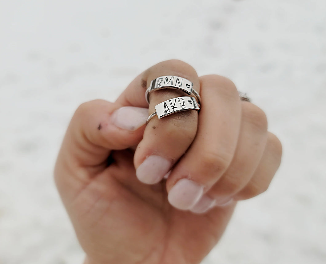 Stamped plate ring