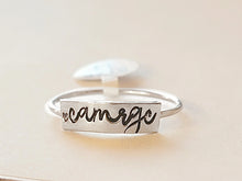 Load image into Gallery viewer, Stamped plate ring
