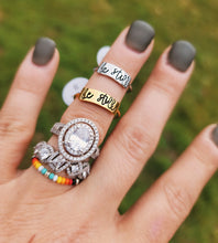 Load image into Gallery viewer, Stamped plate ring
