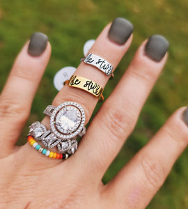 Stamped plate ring