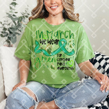 Load image into Gallery viewer, In march we wear green - black text
