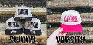 Two toned custom puff hat