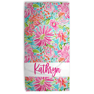 Flower beach towel