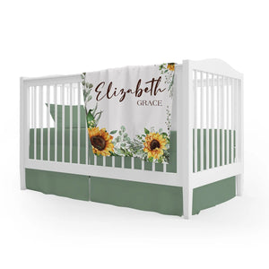 Sunflower Personalized Baby Blanket