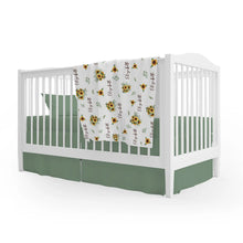 Load image into Gallery viewer, Sunflower Pattern Personalized Baby Blanket
