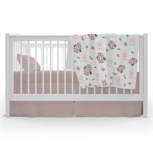 Load image into Gallery viewer, Blushing Floral Pattern Personalized Baby Blanket
