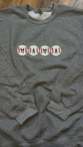 Glitter baseball mama embroidered