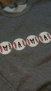 Glitter baseball mama embroidered