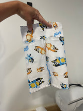 Load image into Gallery viewer, 2/3 T biker shorts blue dog
