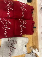 Load image into Gallery viewer, Believe embroidered crewneck

