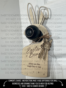 Easter bunny door hanger