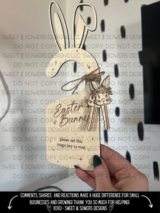 Easter bunny door hanger