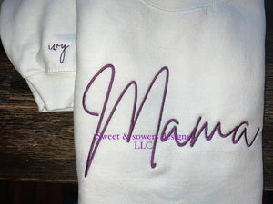 Custom name /sleeve crew